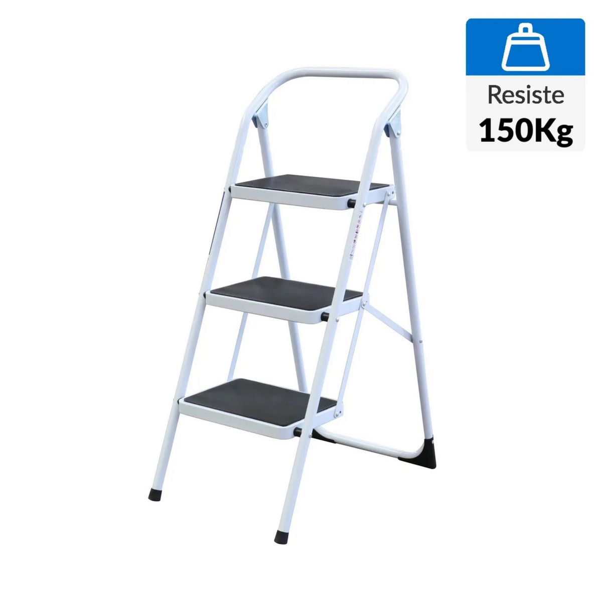 JUST HOME COLLECTION - Escalera de Extensión de Acero 3 Pasos 150Kg