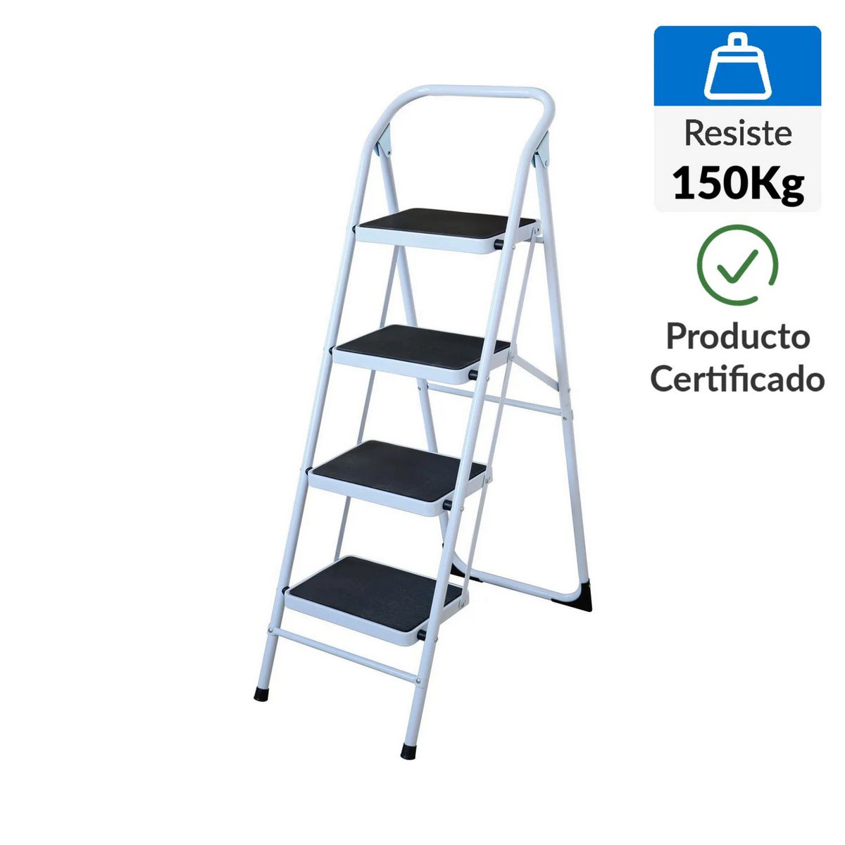 Escalera Tijera de Acero 4 Pasos 150Kg, marca BAUKER - Foto Principal