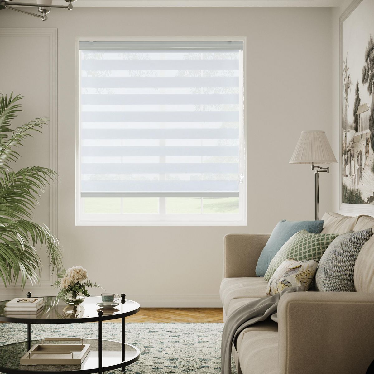 JUST HOME COLLECTION - Cortina Enrollable Blanca 180x165cm