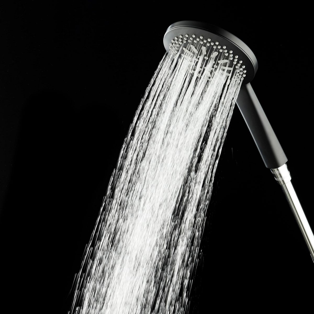 SENSI DACQUA - Mango de Ducha ABS 5F 12cm Negro