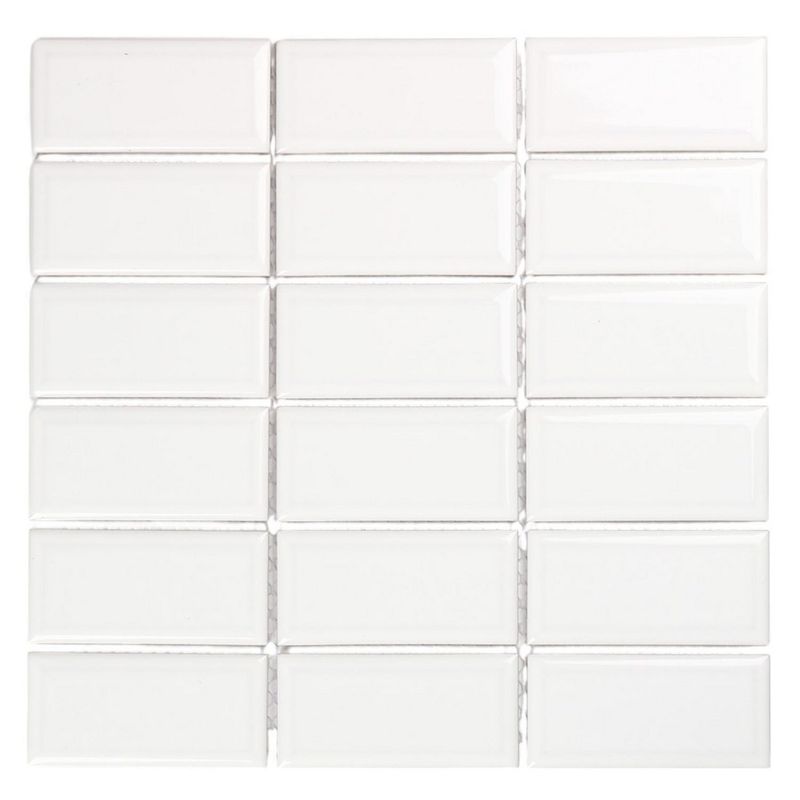 HOLZTEK - Porcelanato Brick Blanco Brillante