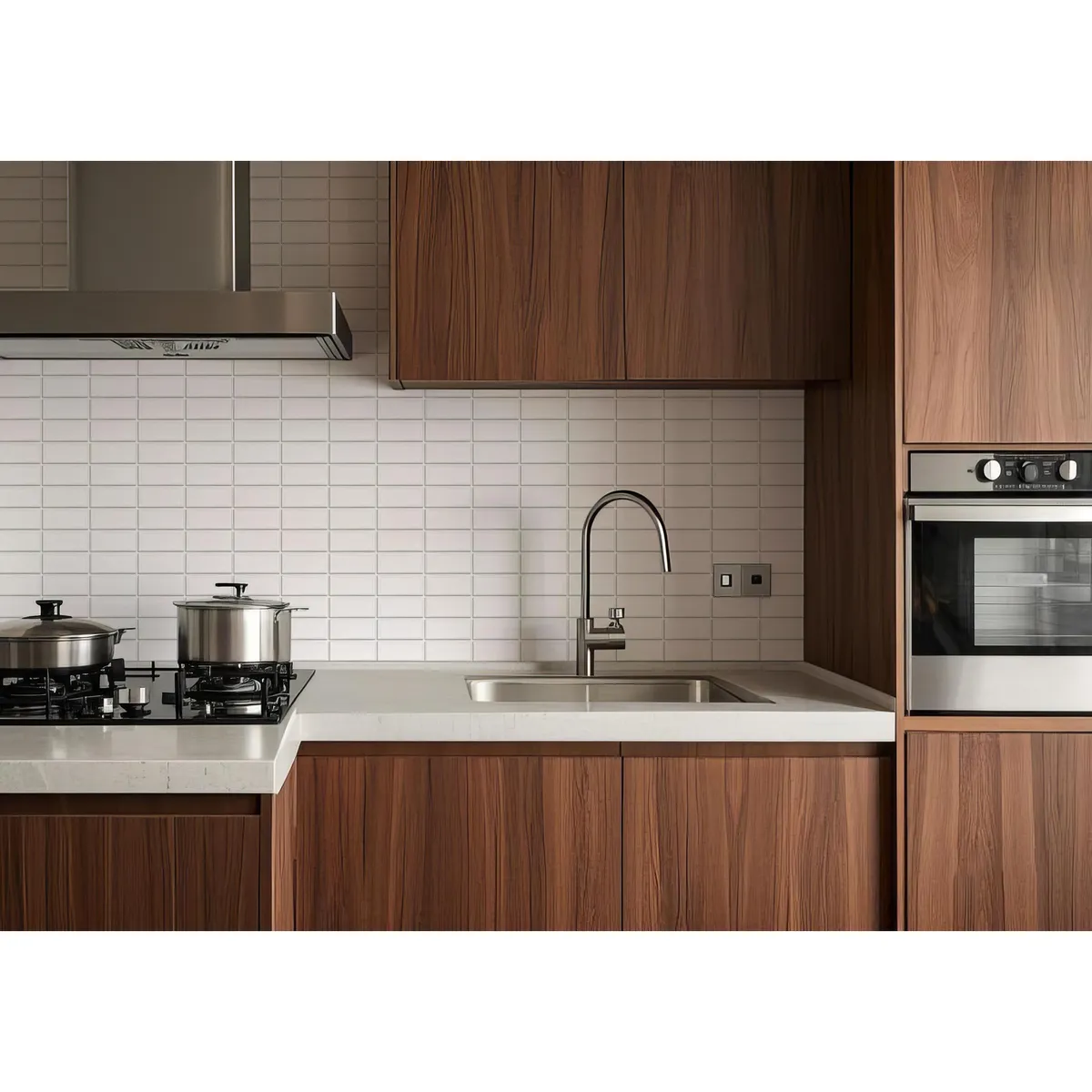 HOLZTEK - Porcelanato Brick Blanco Brillante