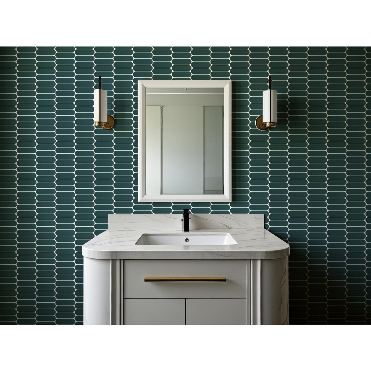 HOLZTEK - Porcelanato Oval Verde Mate