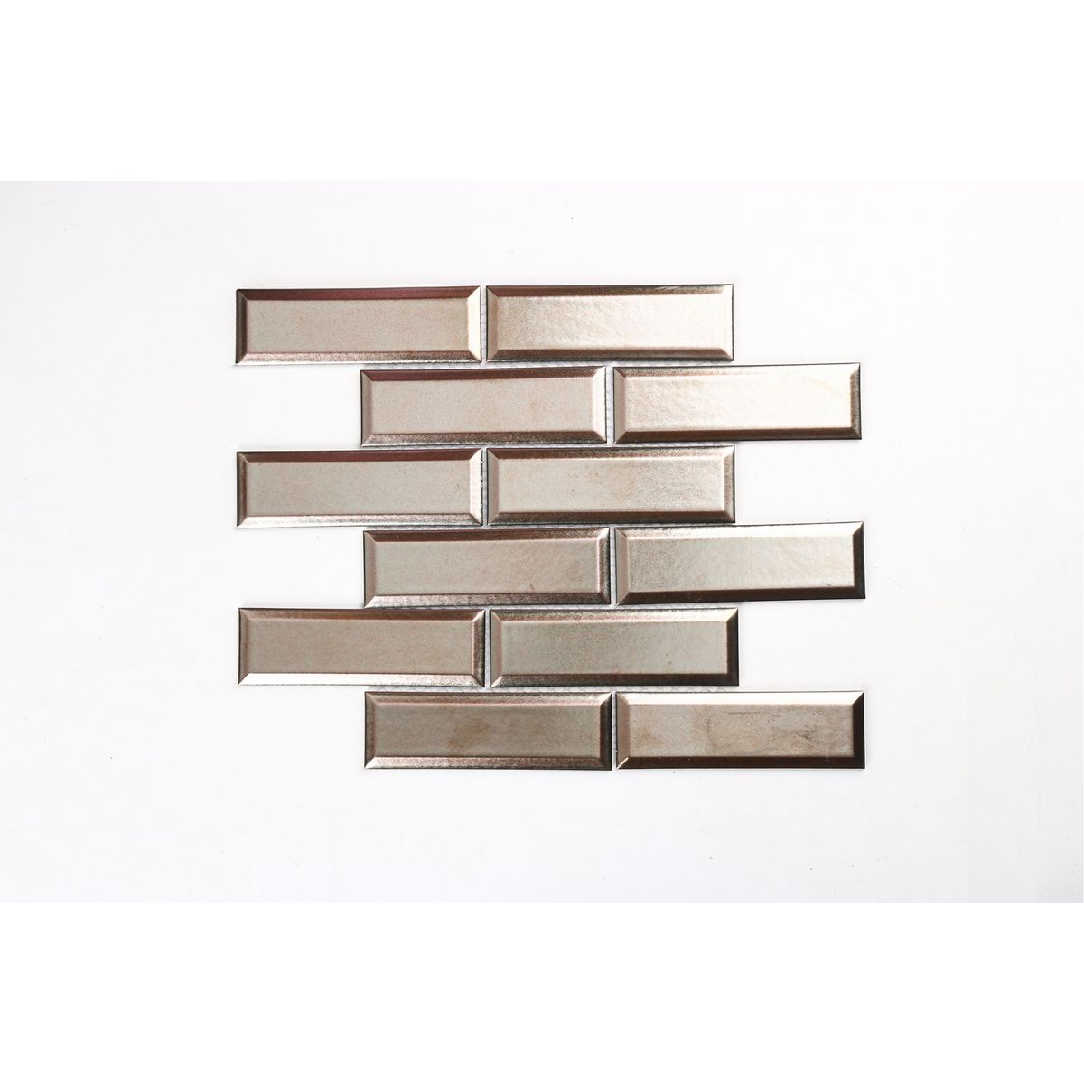 HOLZTEK - Malla Decorativa de Porcelanato Brick Metal 29.6x29cm 0.08m2