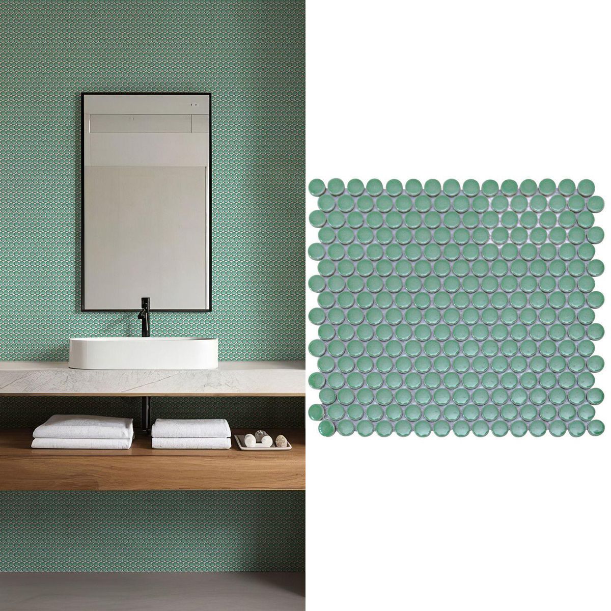 HOLZTEK - Malla Decorativa de Porcelanato Spot Verde 29.1x31.5cm 0.09m2