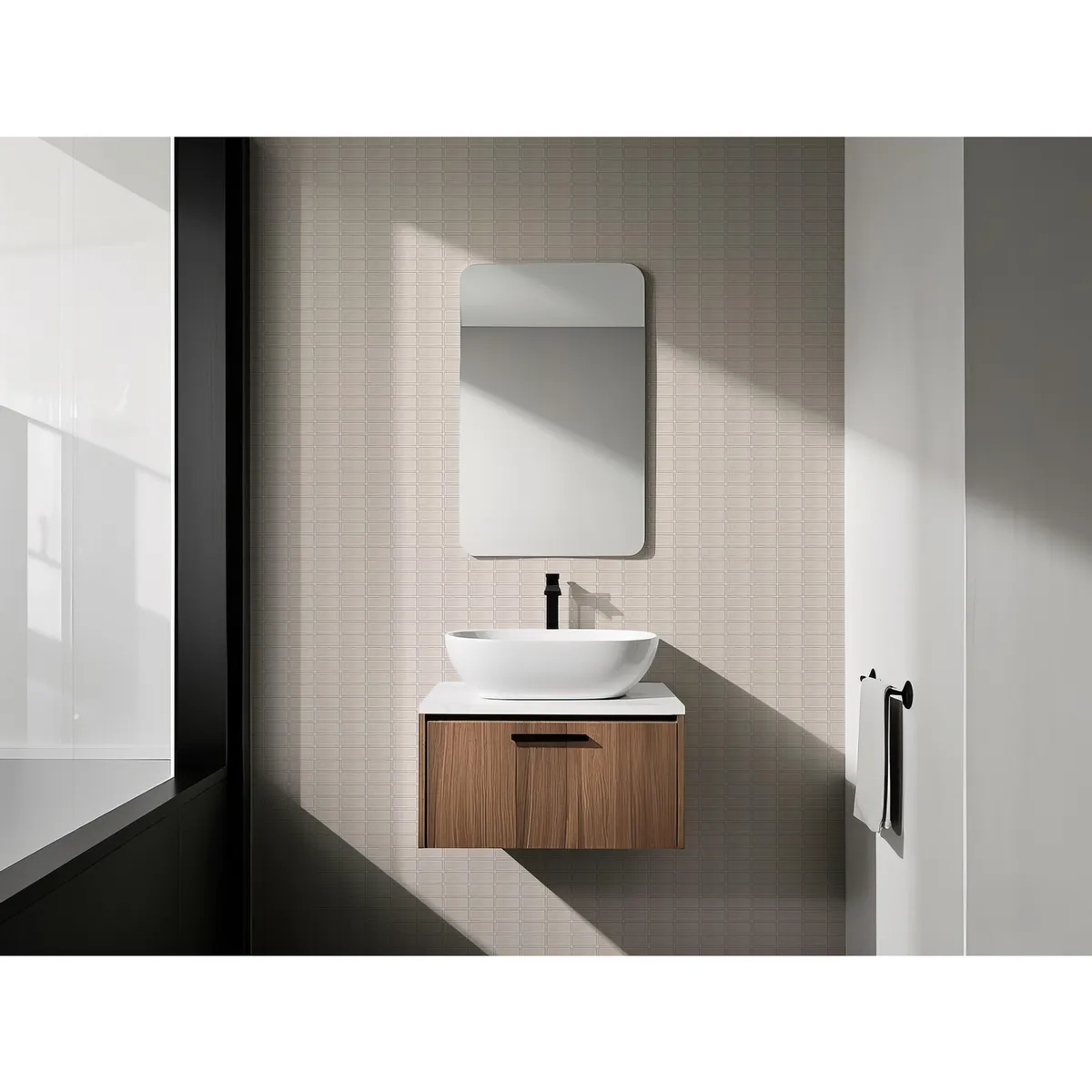 HOLZTEK - Porcelanato Brick Beige Brillante