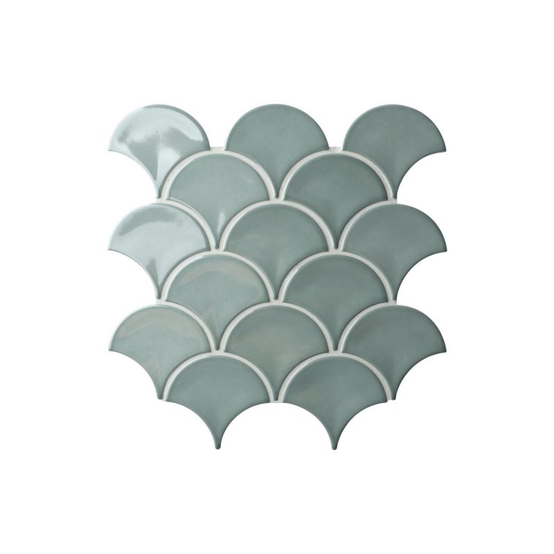 HOLZTEK - Malla Mosaico Escama Verde 25.9x27.3cm