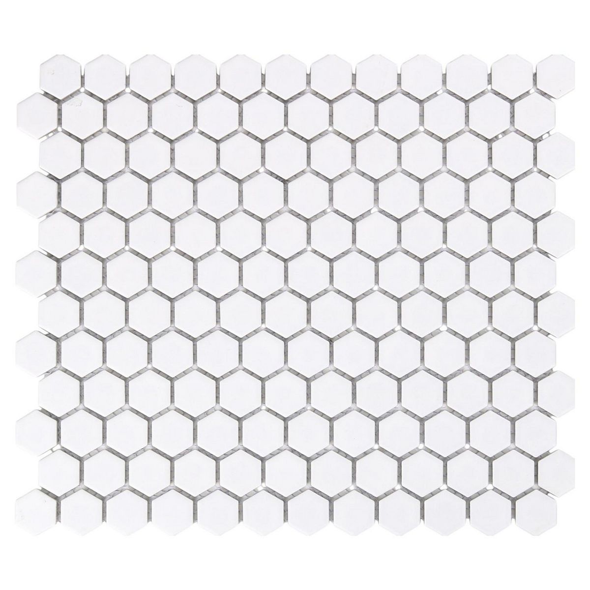HOLZTEK - Malla Decorativa de Porcelanato Hex Blanco XS 26x30cm 0.08m2