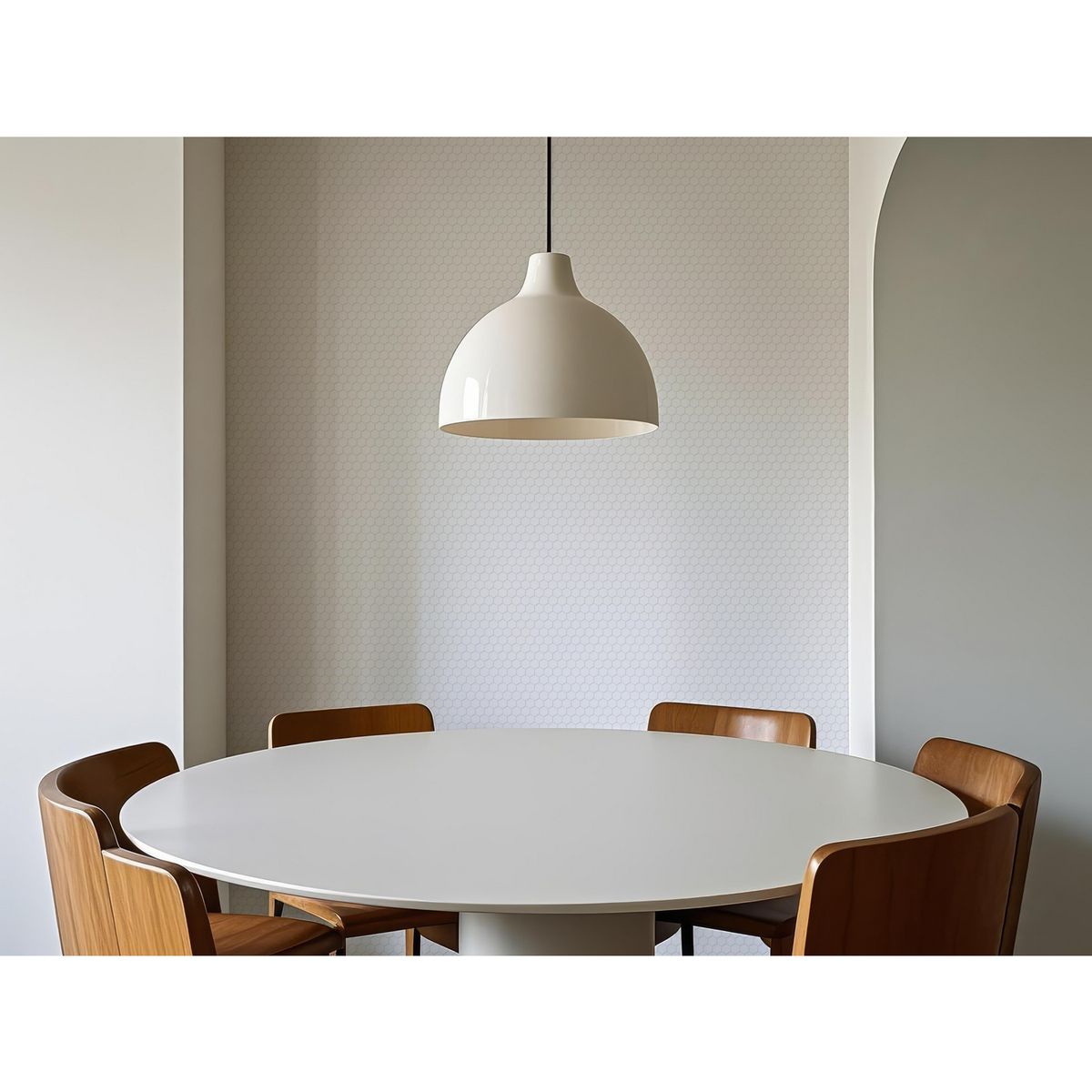 HOLZTEK - Malla Decorativa de Porcelanato Hex Blanco XS 26x30cm 0.08m2