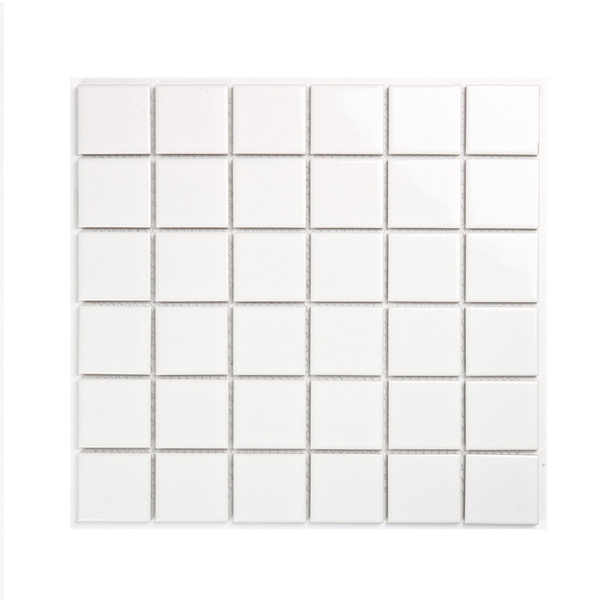 HOLZTEK - Malla Decorativa de Porcelanato Square Blanco 30.6x30.6cm 0.09m2