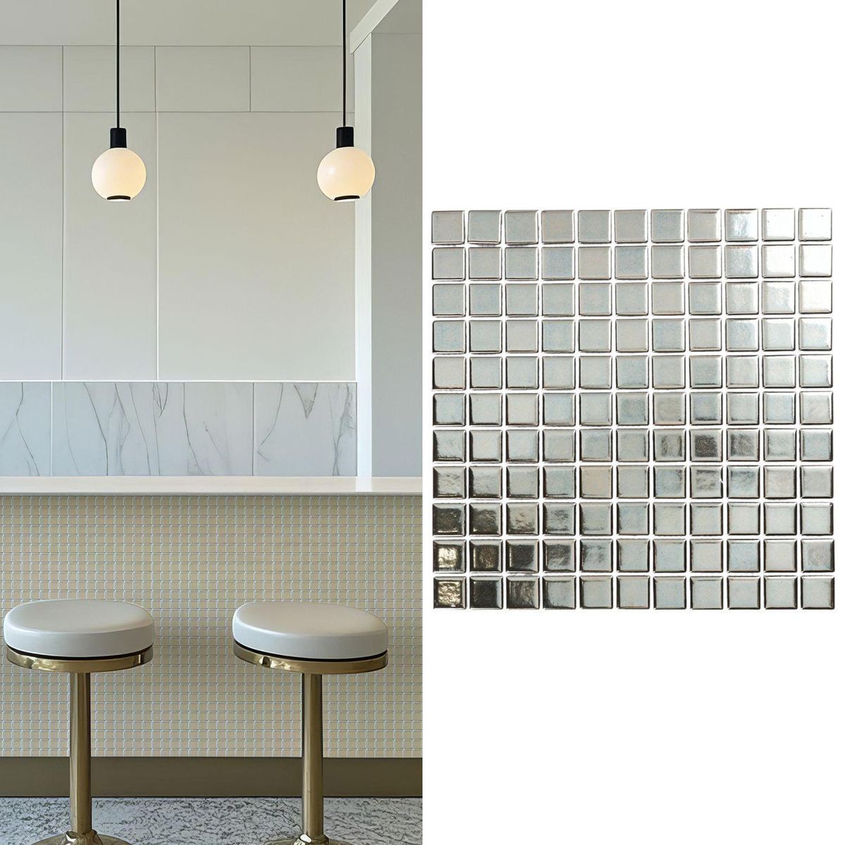 HOLZTEK - Malla Decorativa de Porcelanato Square Metal XS 30.2x30.2cm 0.09m2