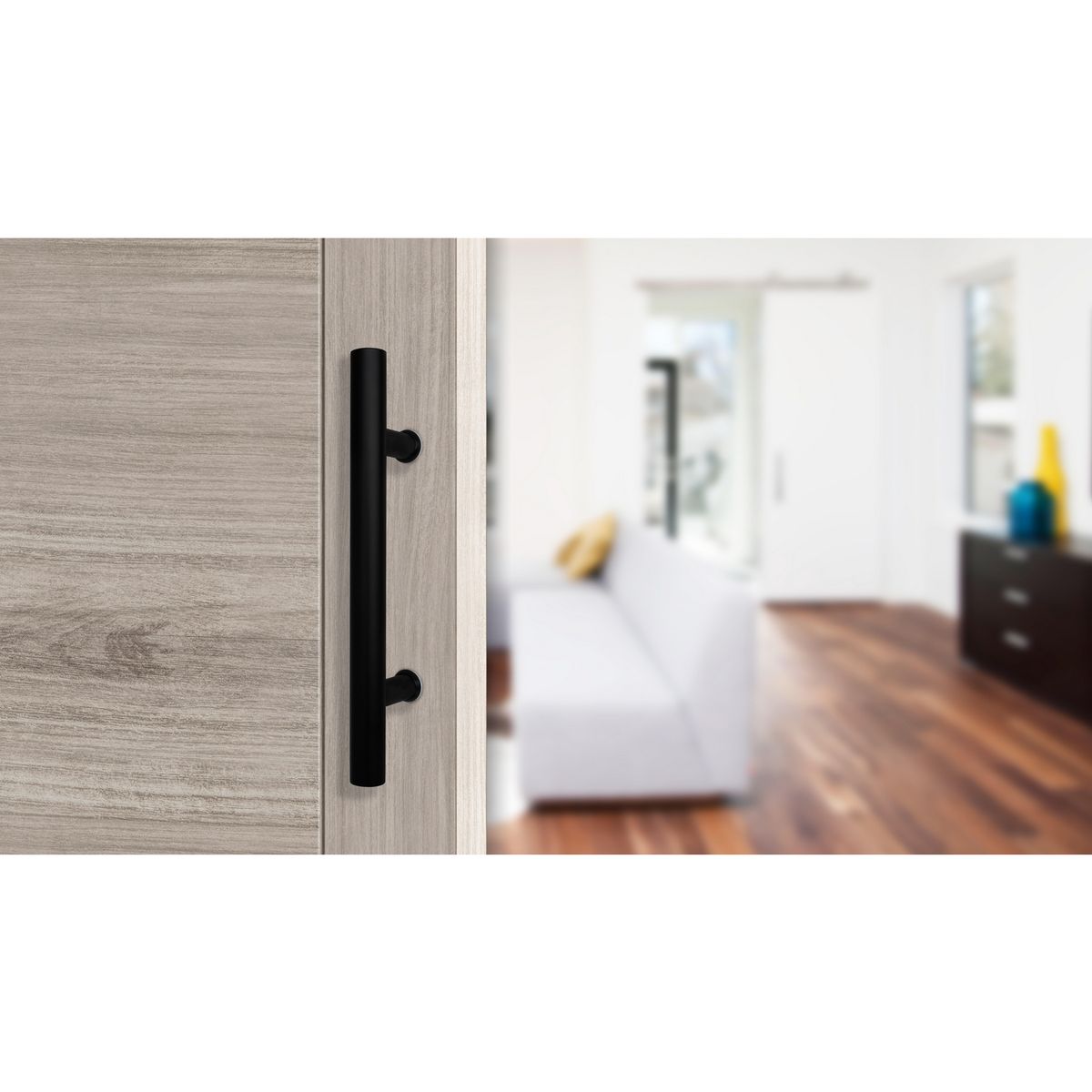 FIXSER - Manija para Puerta 45cm Acero Inoxidable Negro