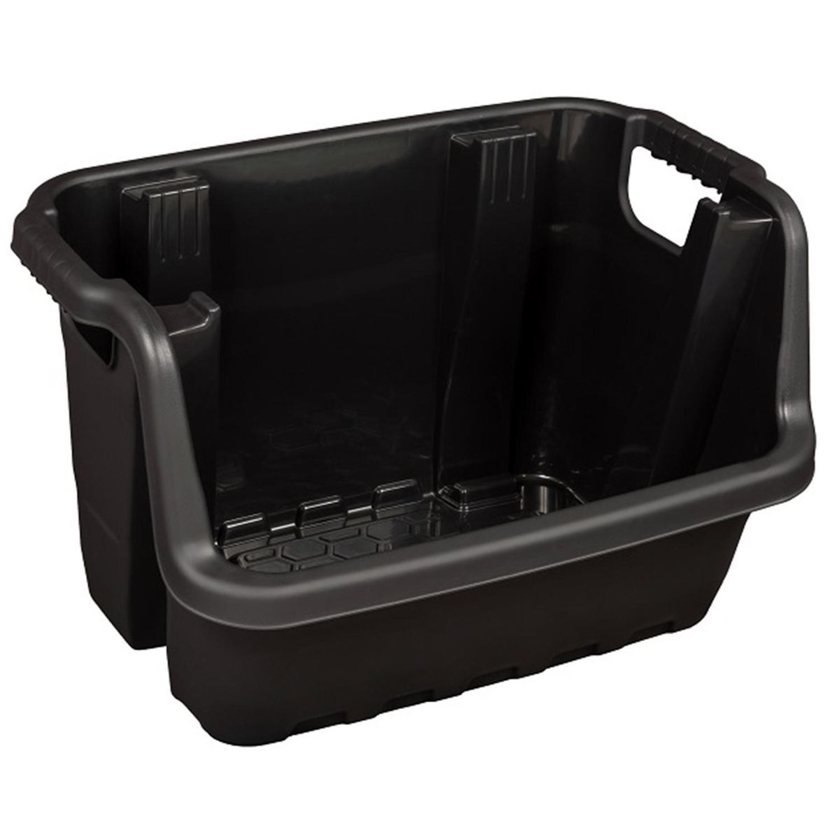 STRATA - Caja Organizadora Apilable Heavy Duty 87.1L Negro