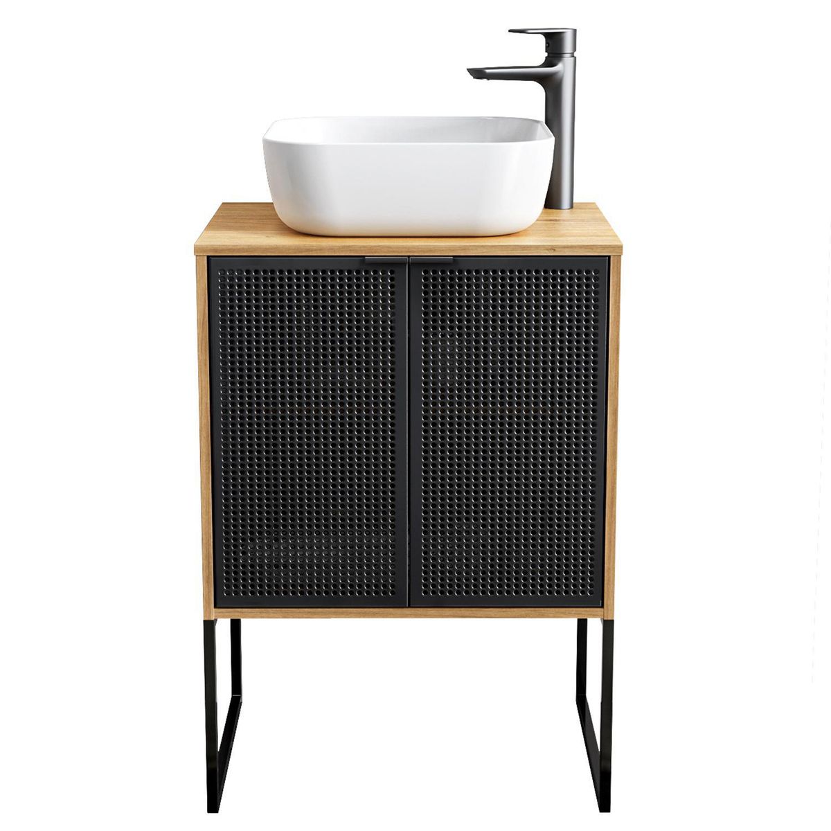 SENSI DACQUA - Mueble de Baño 60cm Riad Negro/Roble