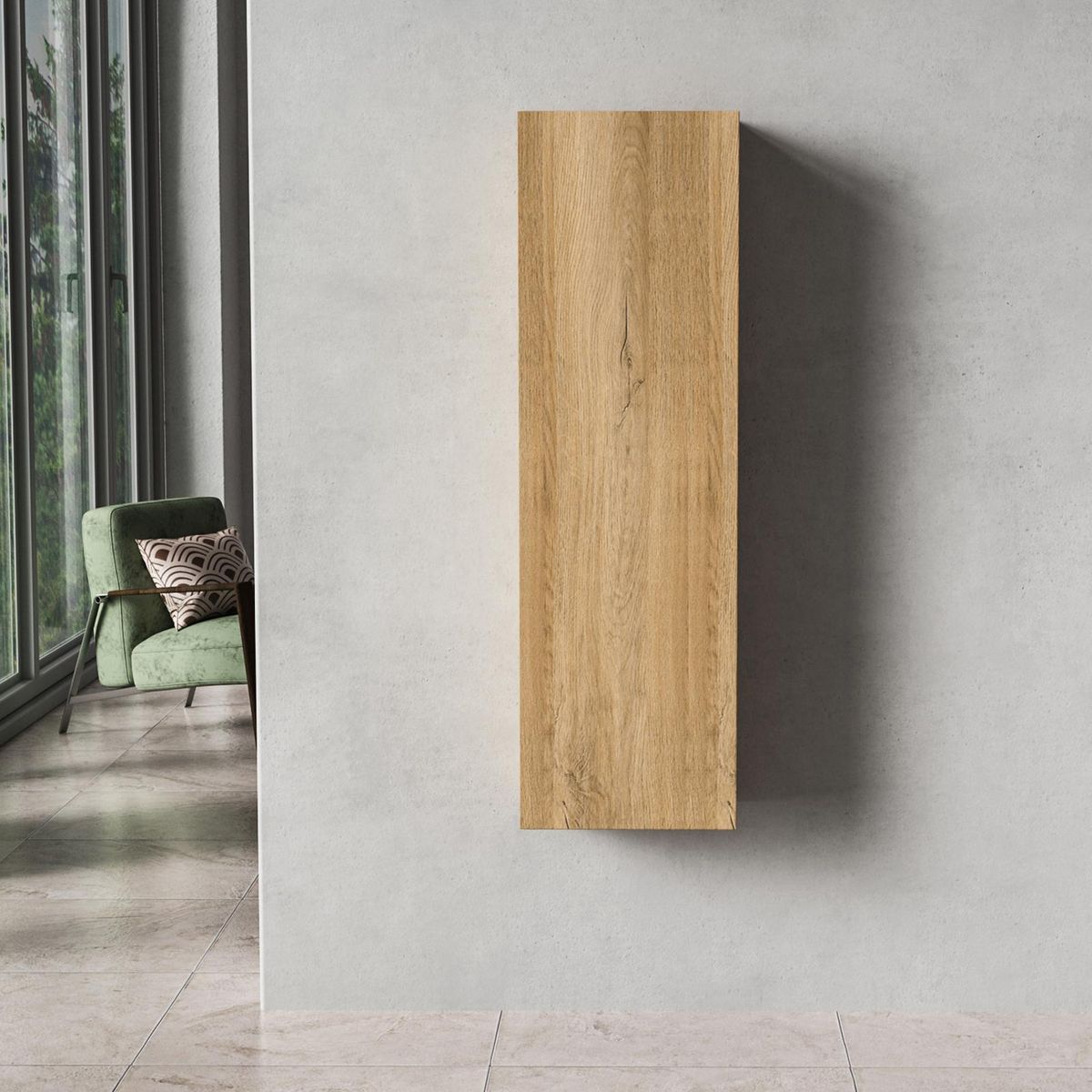 SENSI DACQUA - Mueble Auxiliar de Baño Muro Lateral Nilo Oak