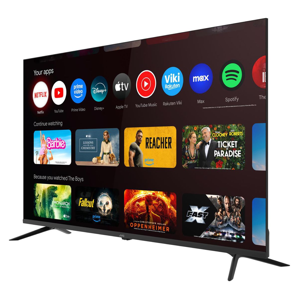 JVC - Televisor LED 50 " 4K Ultra HD Google TV LT-50KM548