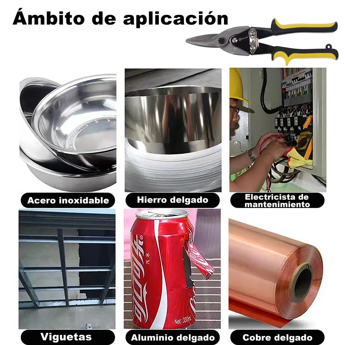 KARSON - Tijera de Aviación Recta 24.5cm