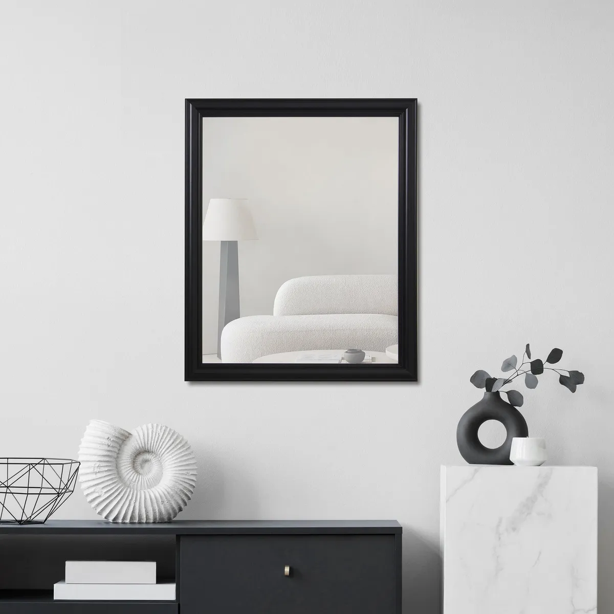 CASA BONITA - Espejo Basic Negro 40x50cm