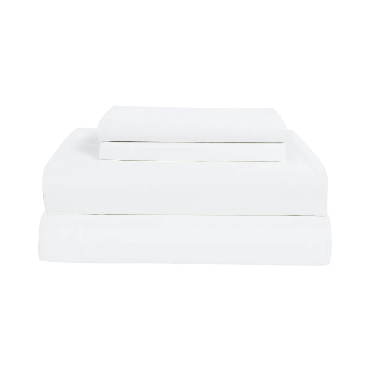 CASA BONITA - Sábana Basic 1 Plaza Microfibra Blanco