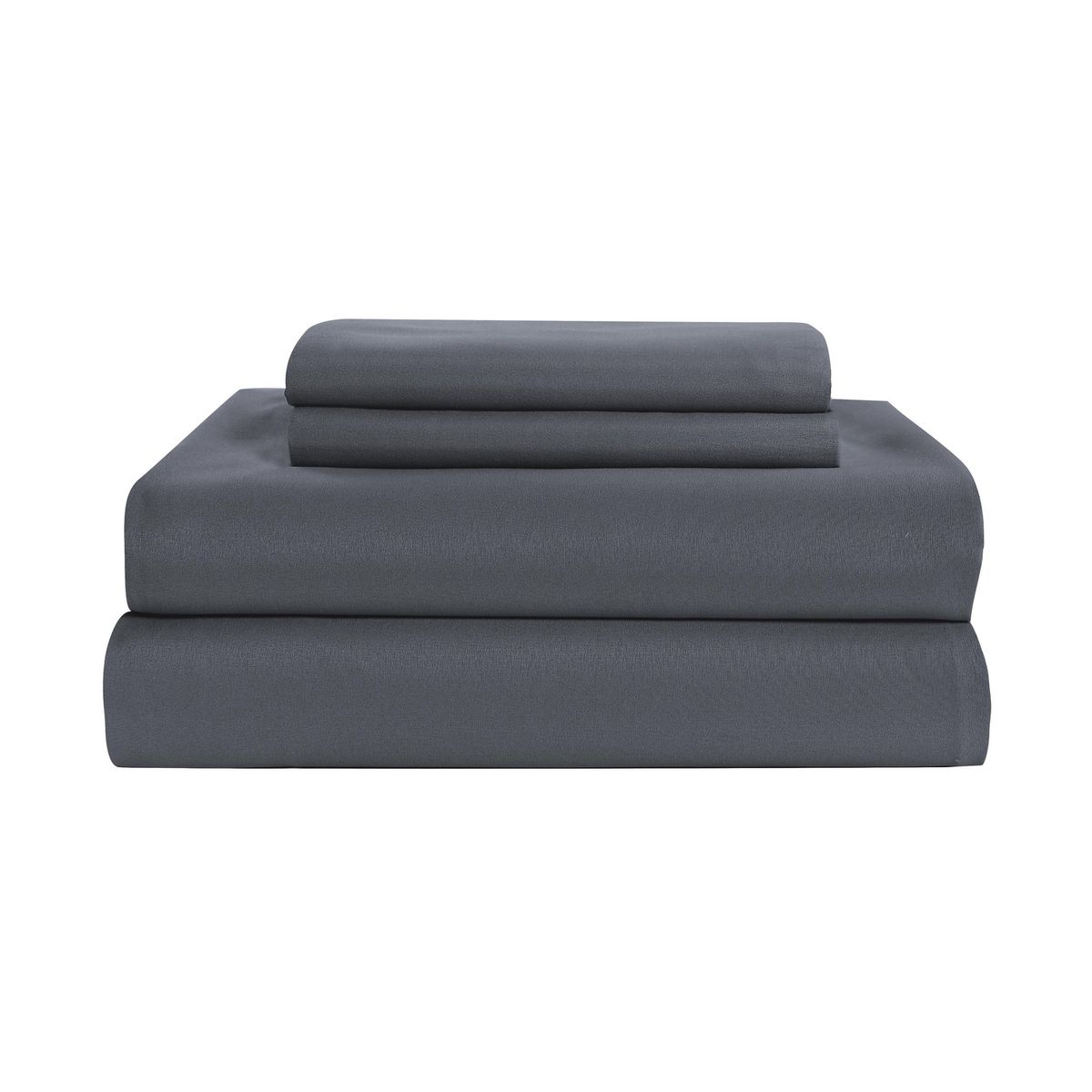 CASA BONITA - Sábana Basic 1 Plaza Microfibra Negro