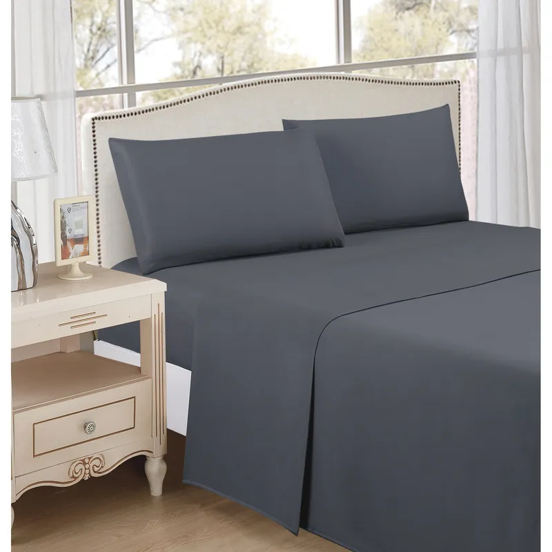 CASA BONITA - Sábana Microfibra Basic King Negro