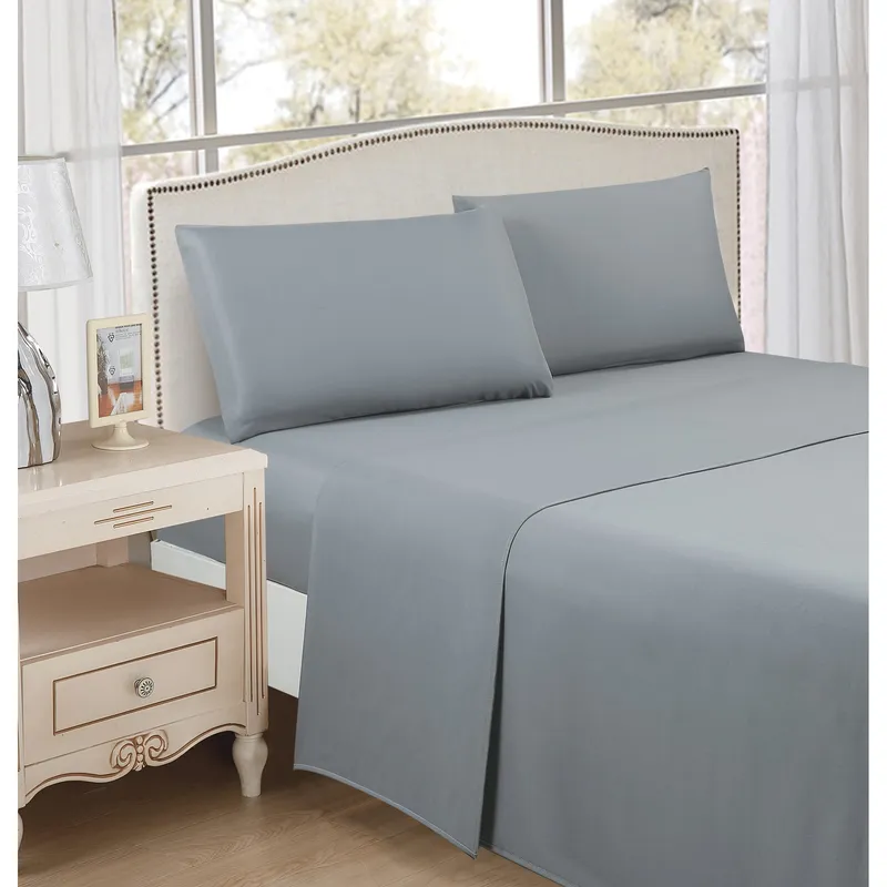 CASA BONITA - Sábana Microfibra Basic Queen Gris