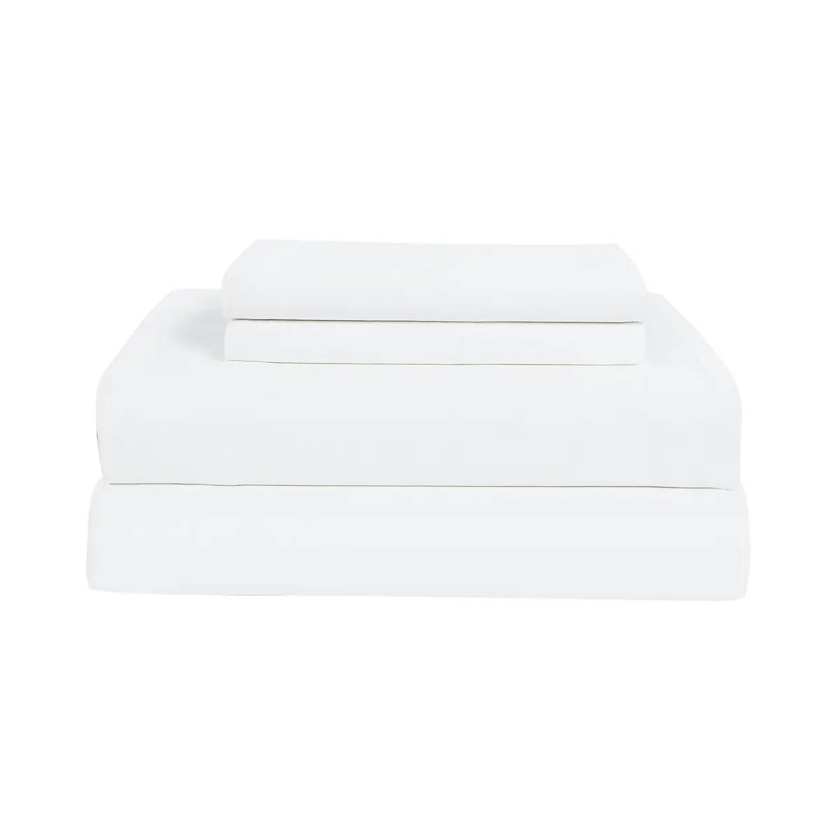 CASA BONITA - Sábana Basic 1.5 Plazas Microfibra Blanco