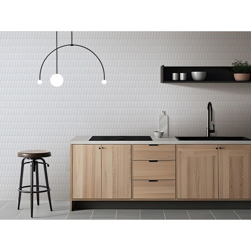 HOLZTEK - Malla Mosaico Pluma Blanco 28X29.6cm