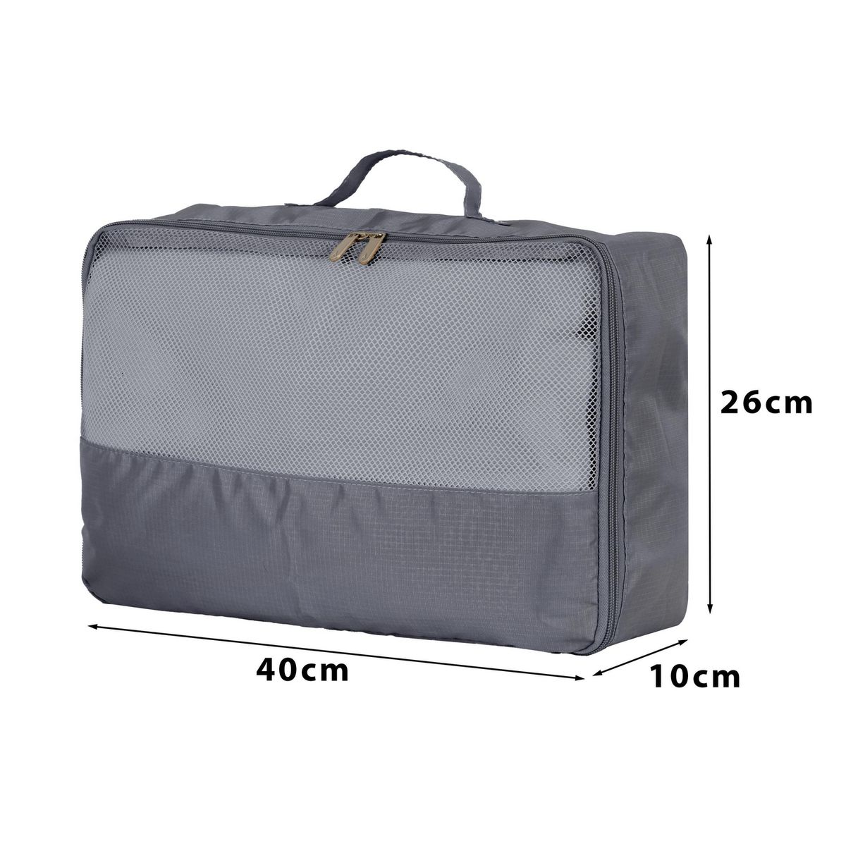 JUST HOME COLLECTION - Set x5 Organizador de maleta para viajes gris