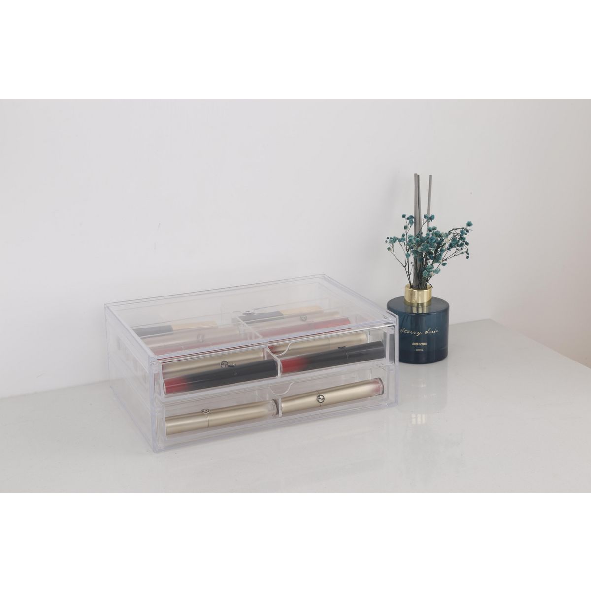 JUST HOME COLLECTION - Organizador 2 Niveles 4 Cajones Multiuso