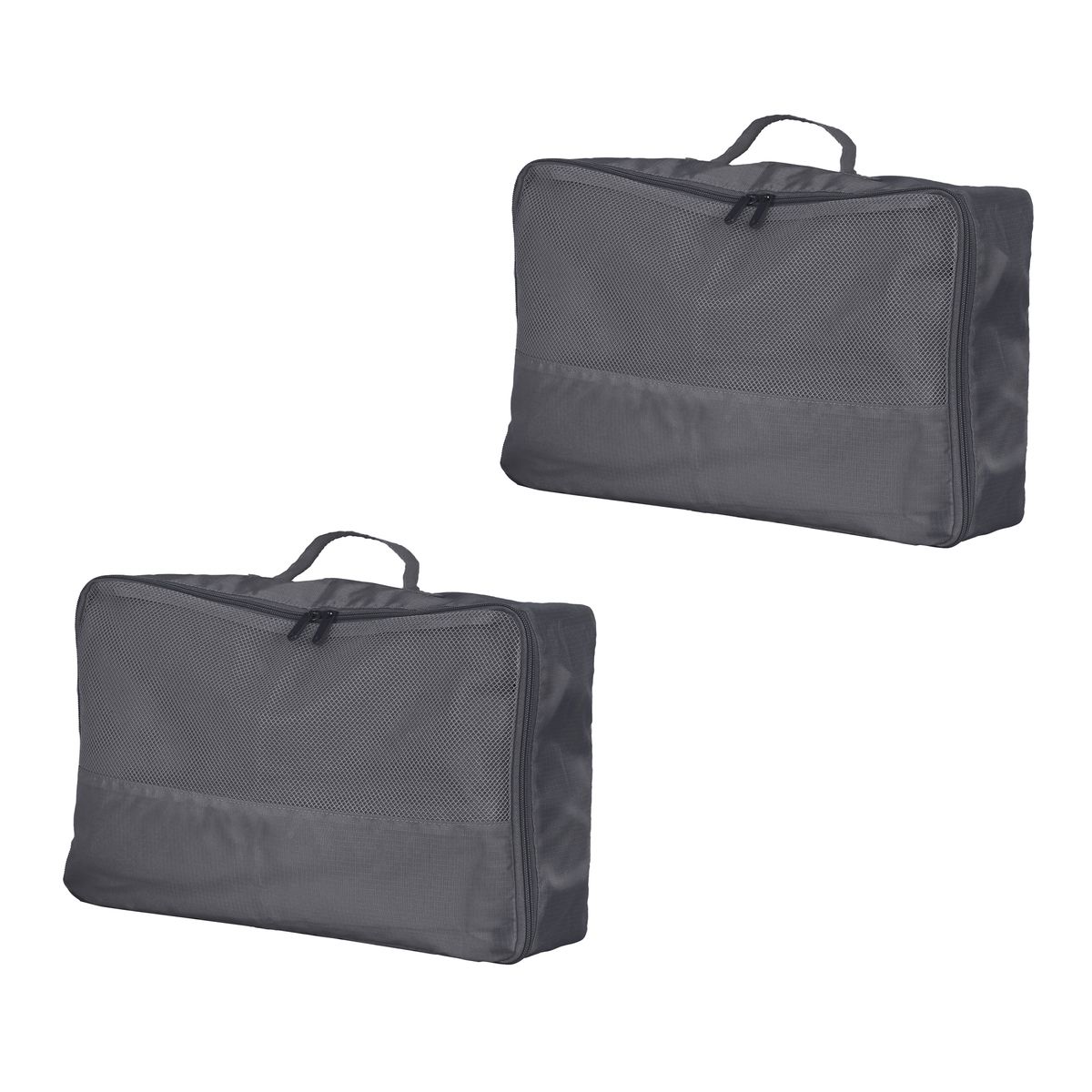 JUST HOME COLLECTION - Set x2 Organizadores de Tela Gris 26x20x10cm.
