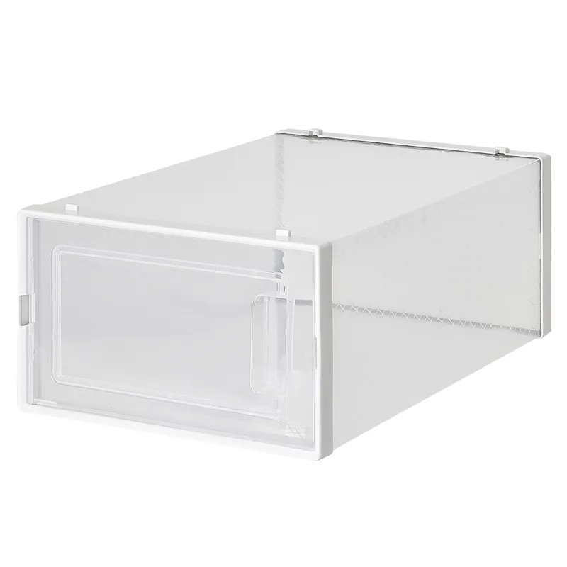 JUST HOME COLLECTION - Pack de 12 Cajas Apilables para Zapatos 33.4x14x23 cm Blanco