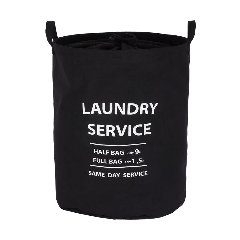 JUST HOME COLLECTION - Cesto de Ropa 40x50x40 cm Negro