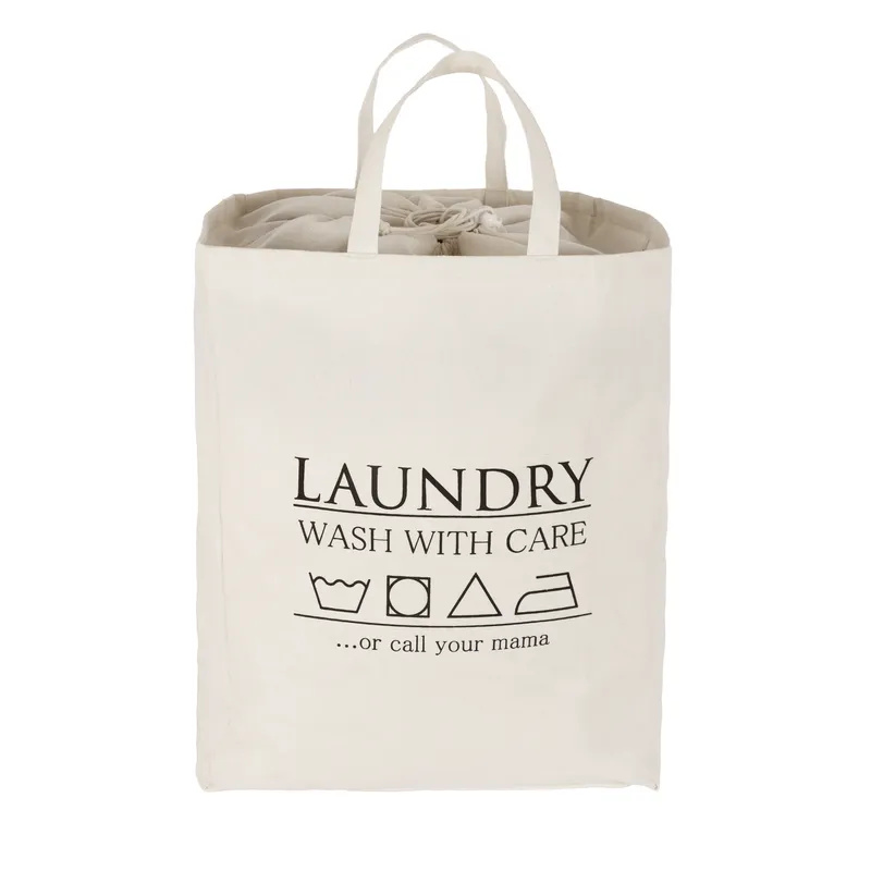 JUST HOME COLLECTION - Cesto de Ropa 40x51x26 cm Tela Blanco