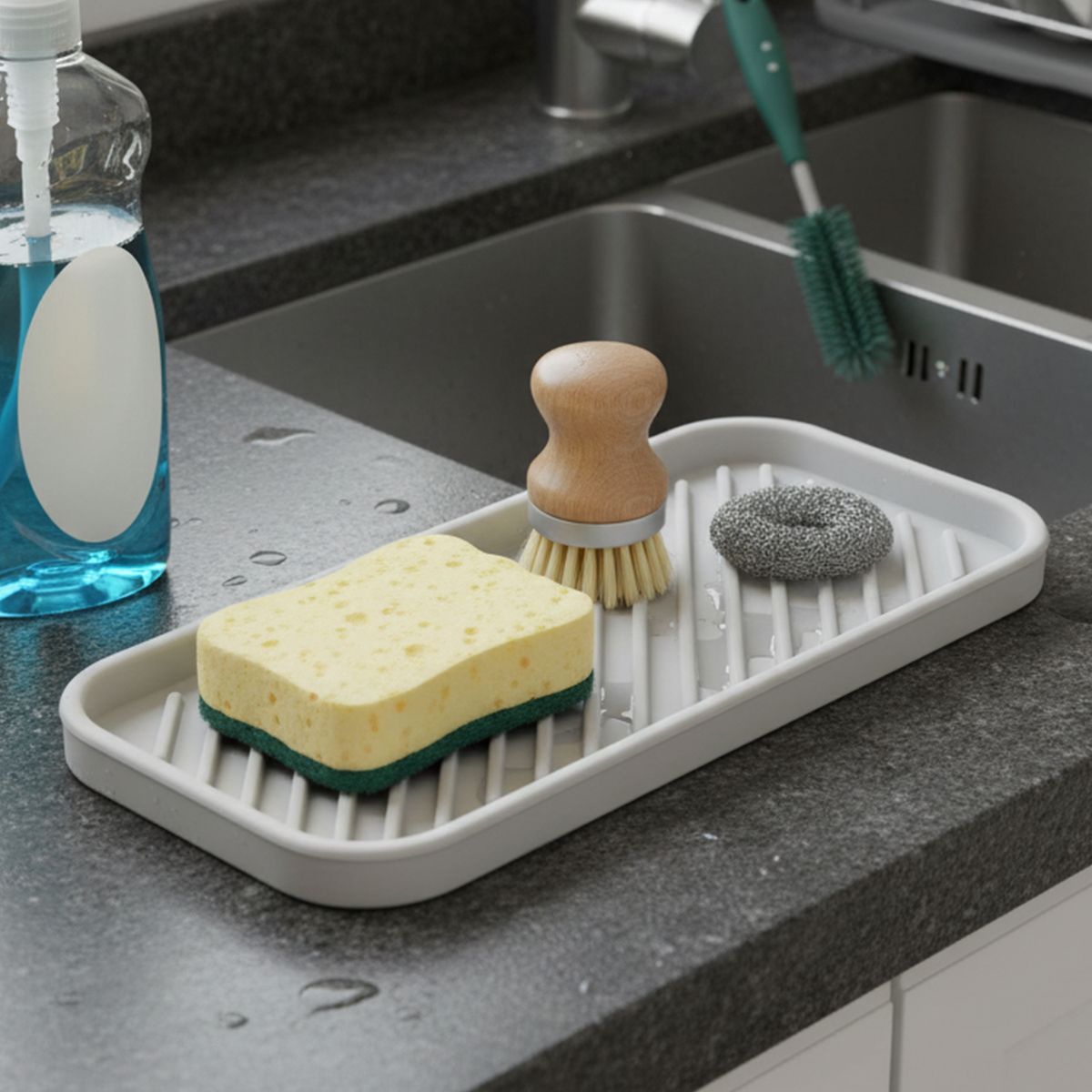 JUST HOME COLLECTION - Porta Esponja para lavadero cocina de silicona