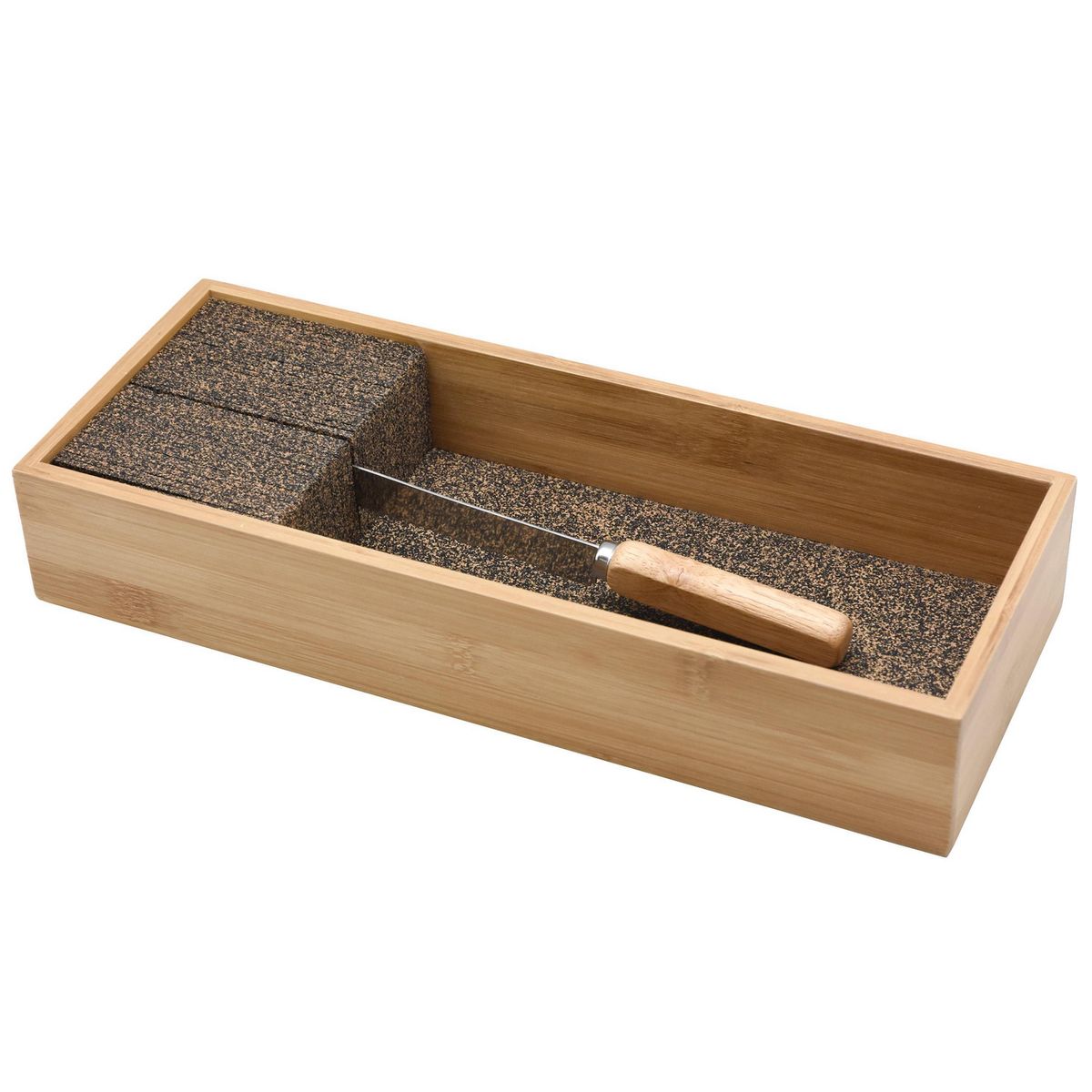 JUST HOME COLLECTION - Organizador de Cuchillos 14.5x37.5x6.5cm Bambú 