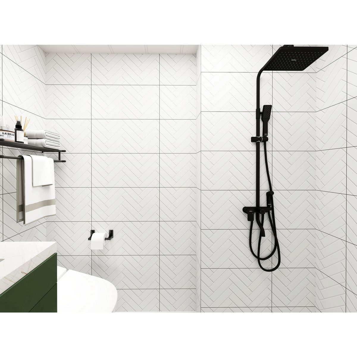 HOLZTEK -  30x60 cm Cerámica Pared Herring 30x60 1.62m2 Blanco 1.62 m2