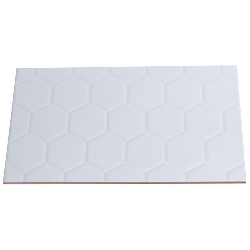HOLZTEK - 25x40 cm Cerámica Pared Hexagonal 30x60 1.5m2 blanco 1.5 m2