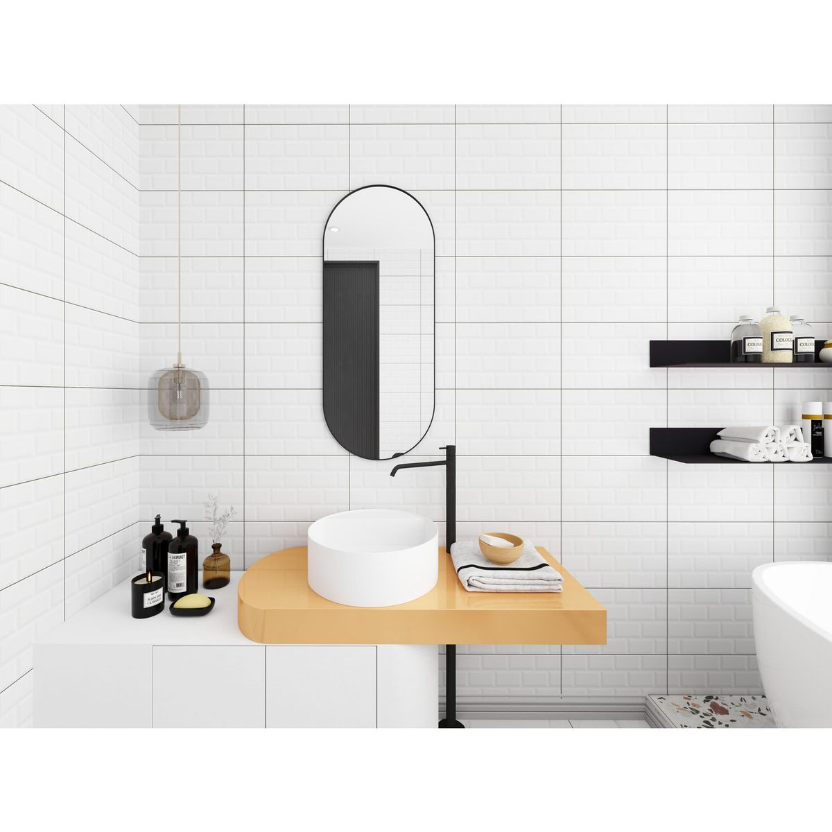 HOLZTEK -  25x40 cm Cerámica Pared Brick 25x40 1.5m2 Blanco 1.5 m2