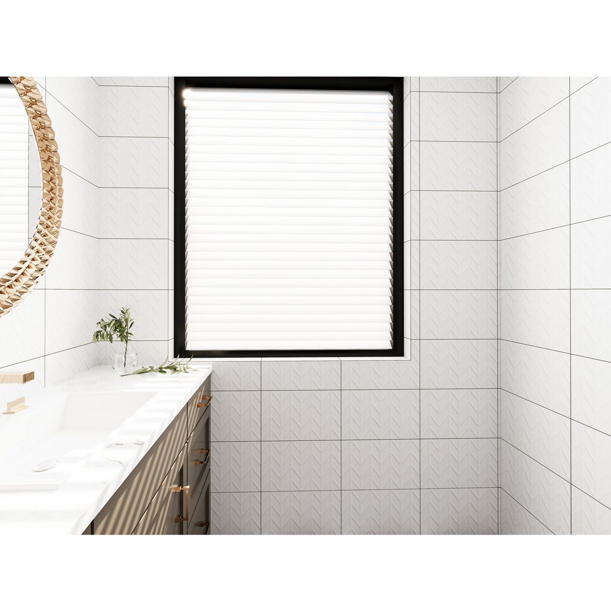 HOLZTEK -  25x40 cm Cerámica Pared Flecha 25x40 1.5m2 Blanco 1.5 m2