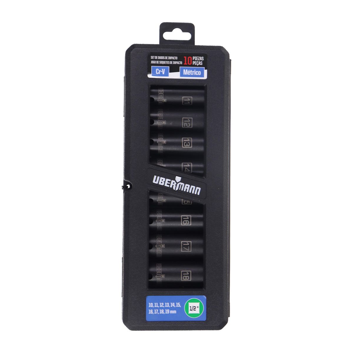 UBERMANN - Set 9 Piezas Dados 1 2 Impacto Métrico