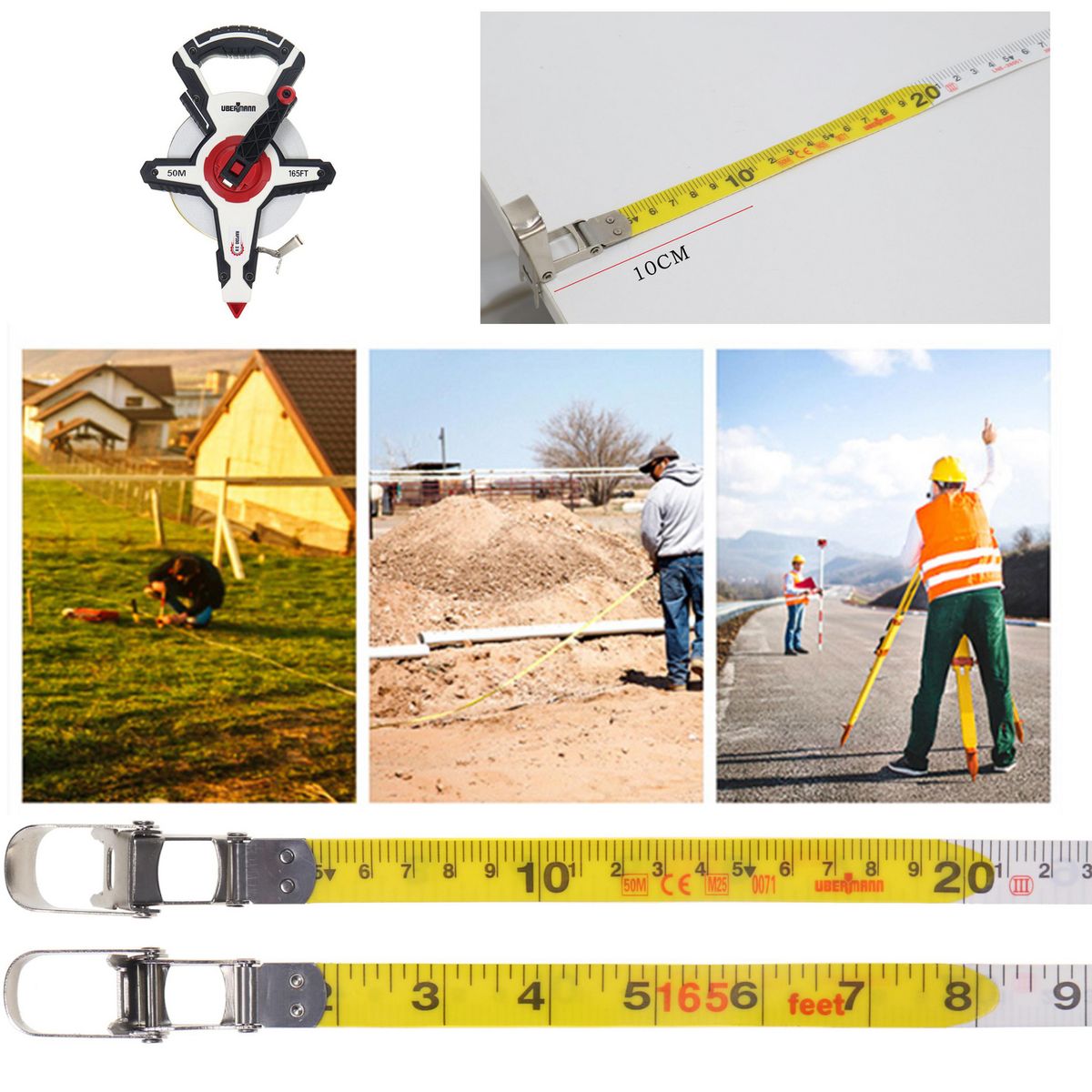 UBERMANN - Huincha de Medir 50m x 1/2 "