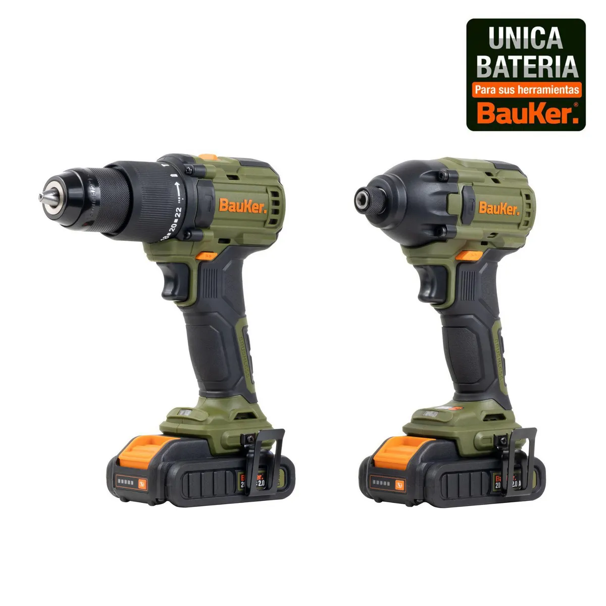 BAUKER - Kit Taladro y Atornillador Impact 20V BMC