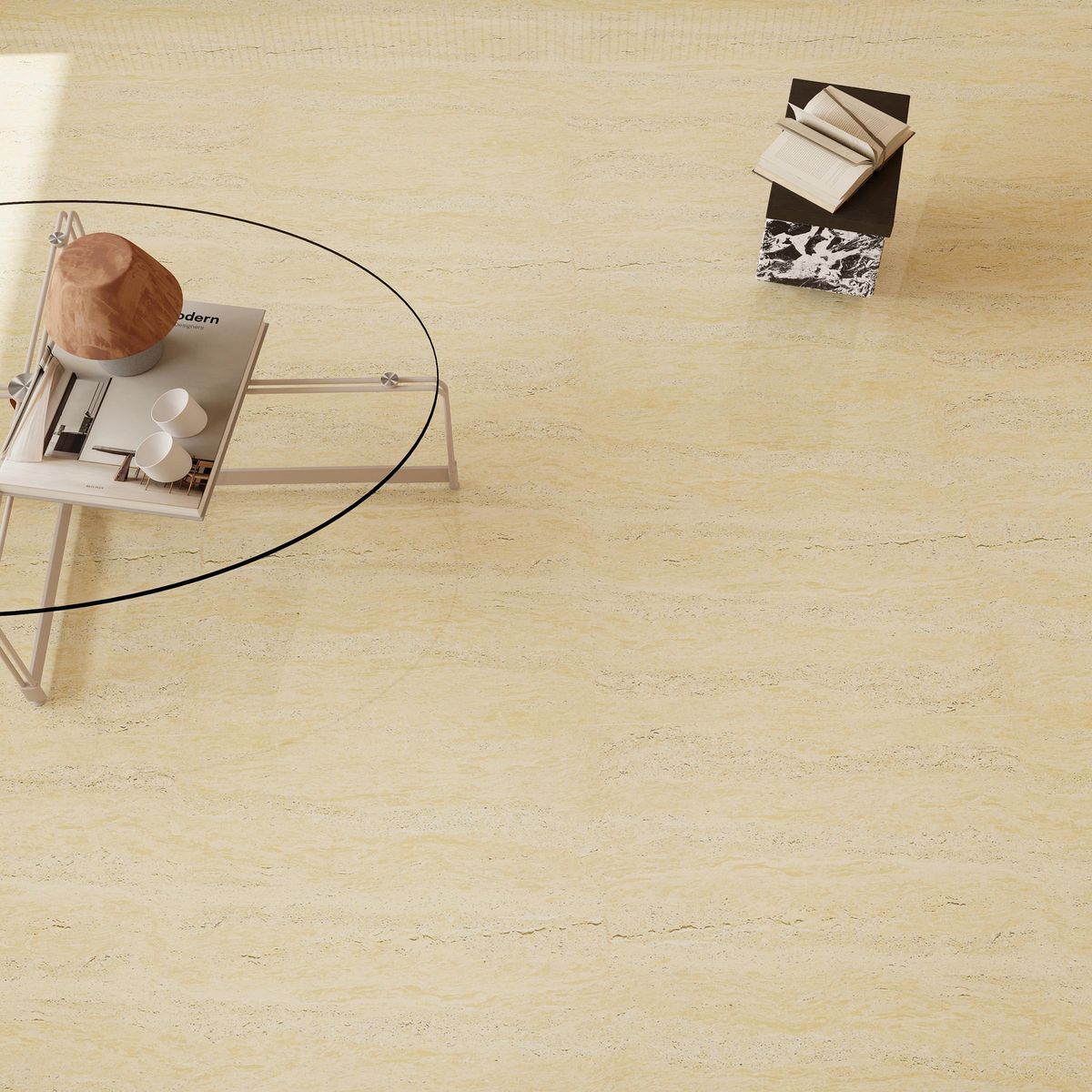 HOLZTEK - Porcelanato Travertino Beige 60x60 1.44m2