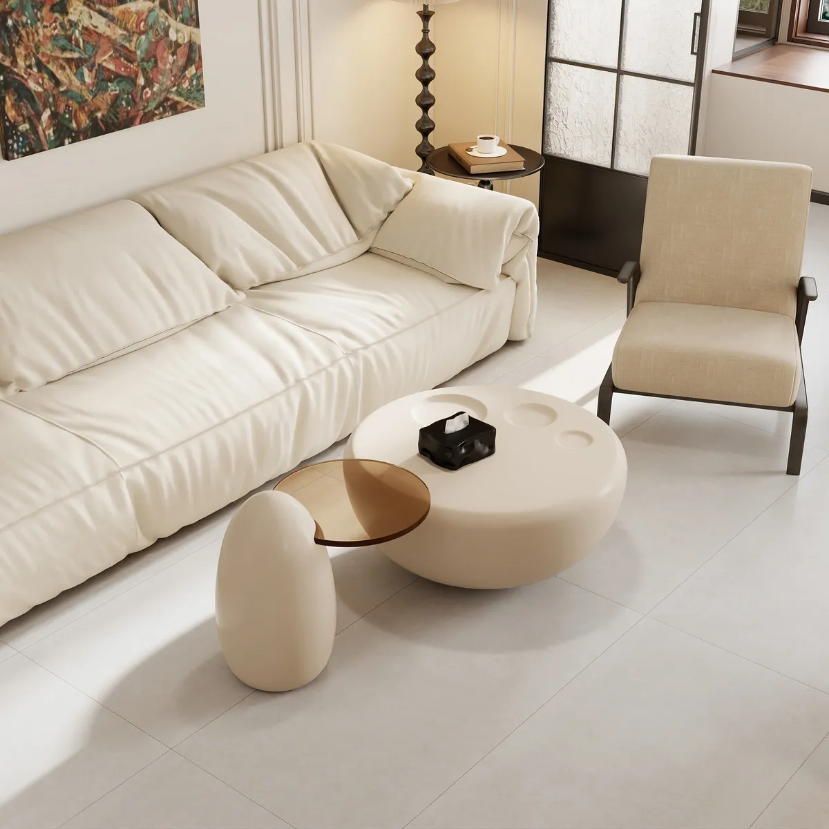 Porcelanato Cementicias/Rústicas Cemento Gris 60x120cm 1.44m2 , marca HOLZTEK - Foto 2