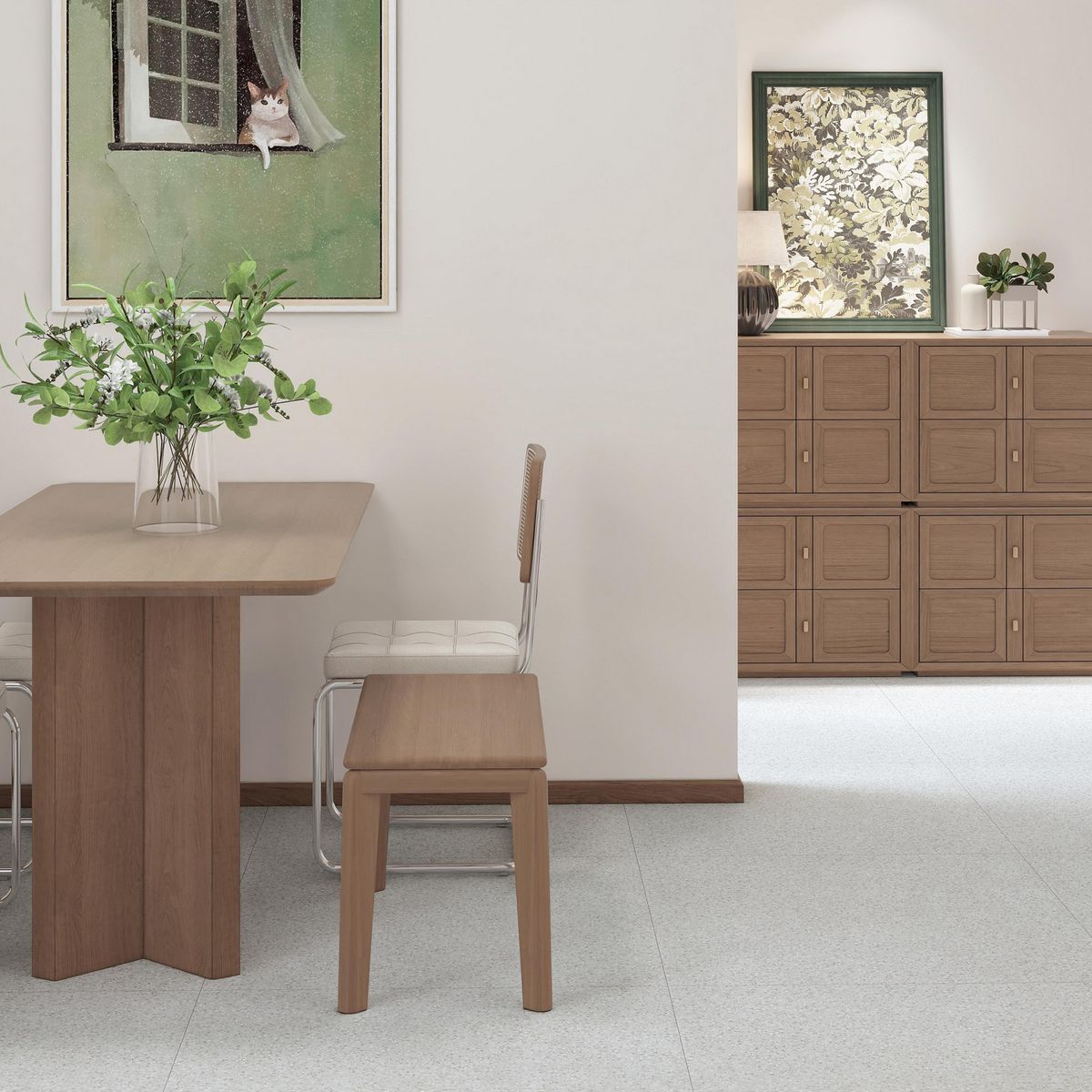 HOLZTEK - Porcelanato Terrazo Gris 60x60cm 1.44m2