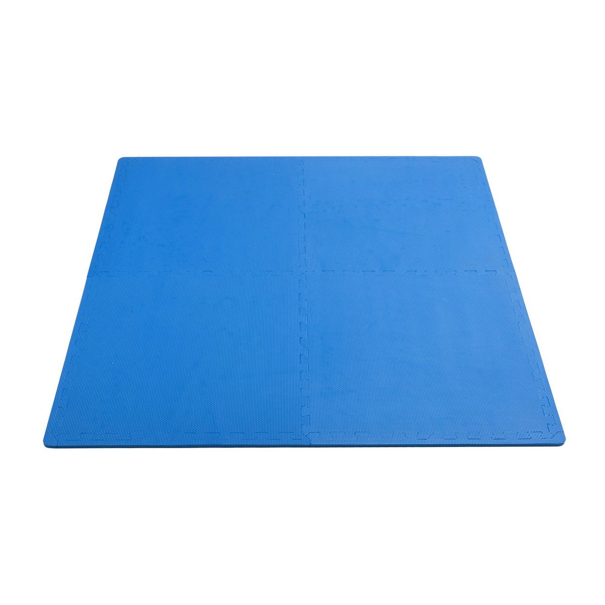 JUST HOME COLLECTION - Alfombra Puzzle x4 Piezas 120x120 cm Azul