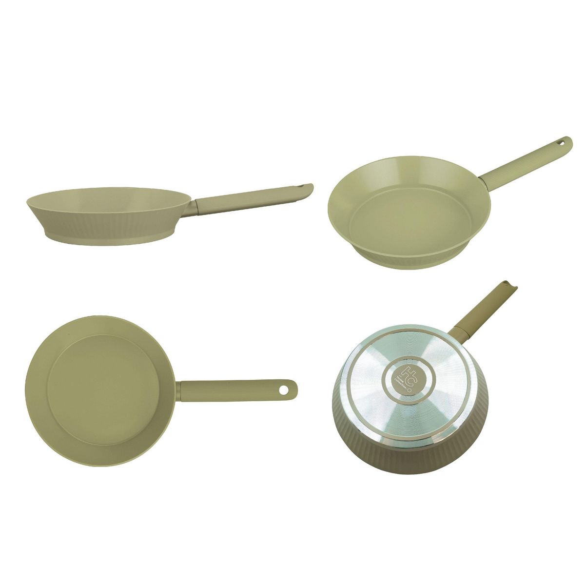 JUST HOME COLLECTION - Sartén 20 cm de Cerámica Verde Roman Column