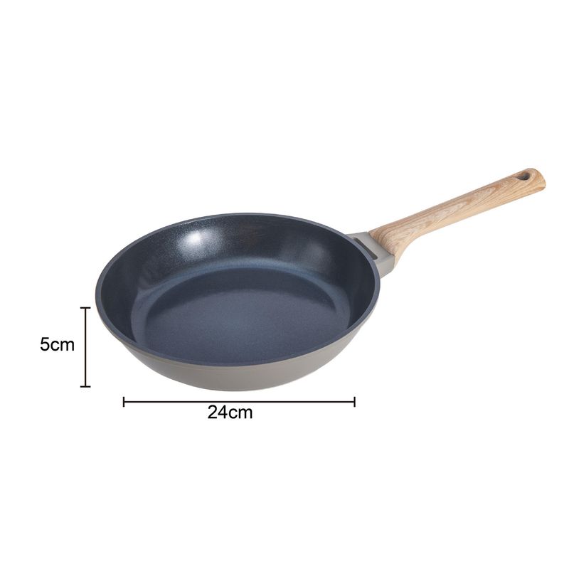JUST HOME COLLECTION - Sartén de Aluminio Fundido 24 cm Gris