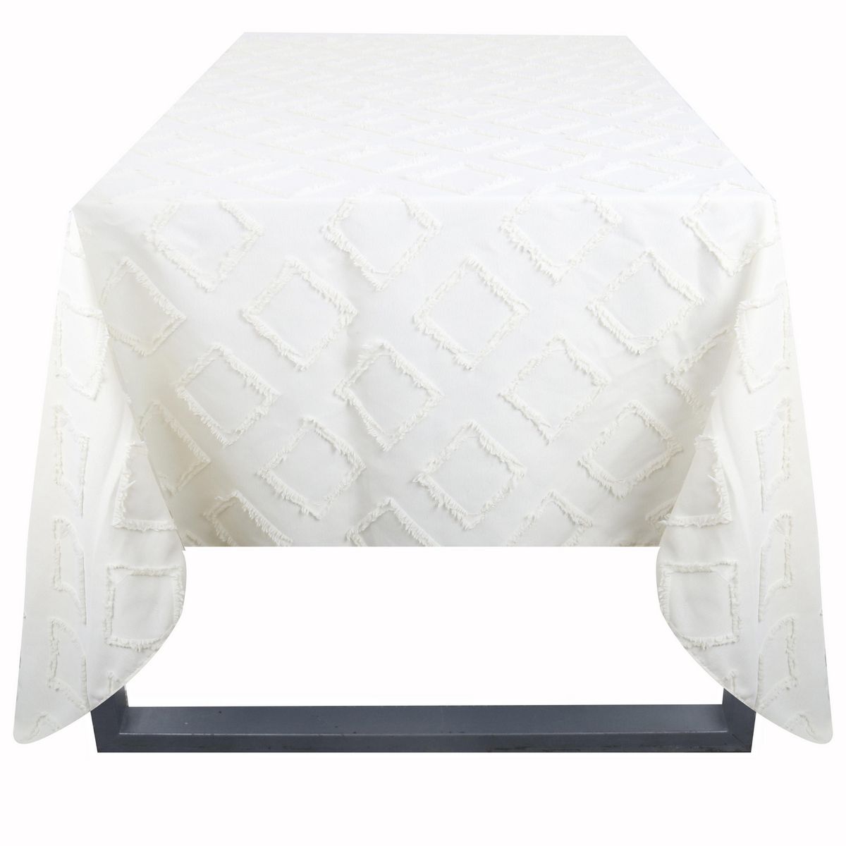 JUST HOME COLLECTION - Mantel Jacquard Cuadrado 180x180cm Blanco